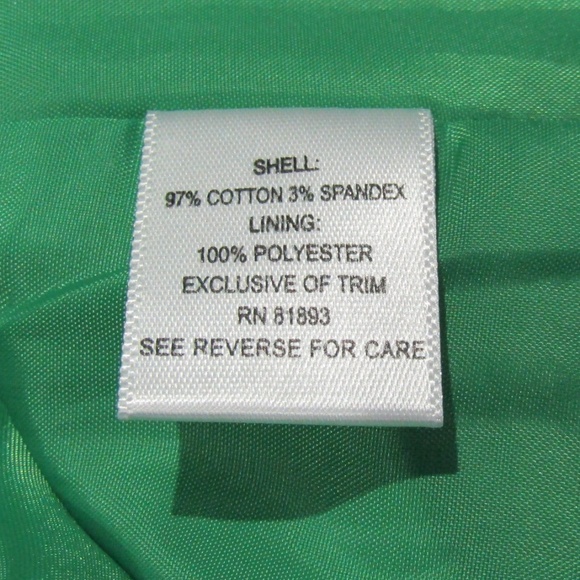NWOT Dialogue Green & White Coat Sz L - Too Cute! - Picture 5 of 5